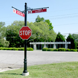 Stop Sign and Street Name Signs