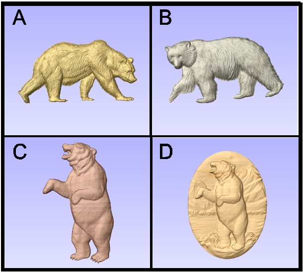 G16196 - Carved Bears