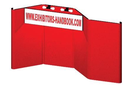 4 Panel Table Top Display with Backlit  Header