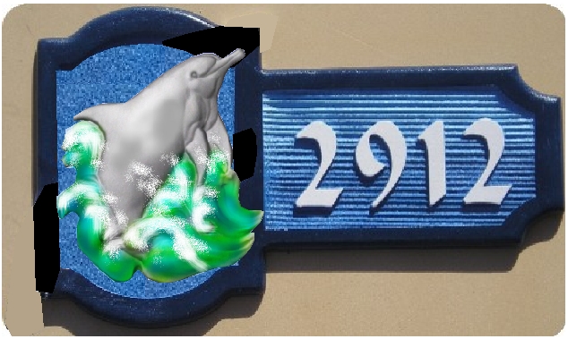 L21102 - Leaping Dolphin Address Plaque