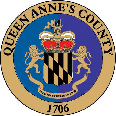 X33380 - Carved Wooden Wall Plaque of the Seal of Queen Anne's County, Maryland