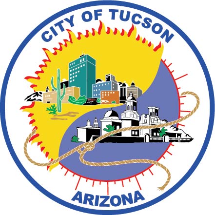 X33218 - Carved Wood Wall Plaque of the Seal of the City of Tucson, Arizona