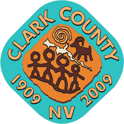 X33310 - Carved Wood Wall Plaque of the Seal of Clark County, Nevada