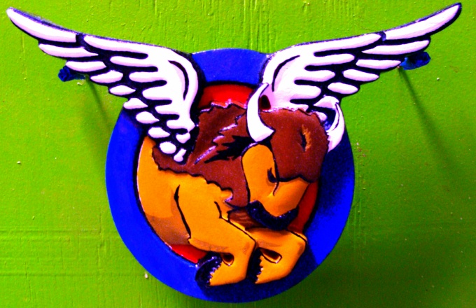 Y27136 - Winged Bison   Bar Sign