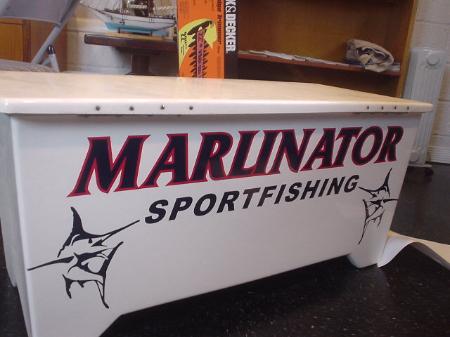 Custom Dock Box Lettering