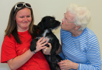 Morganne and Miss Elizabeth with Banjo