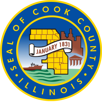 X33320 - Carved Wood Wall Plaque for the Seal of Cook County, Illinois