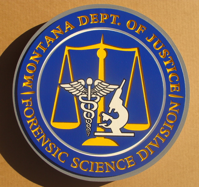 A10200 - Dept of Justice Circular Wall Plaque