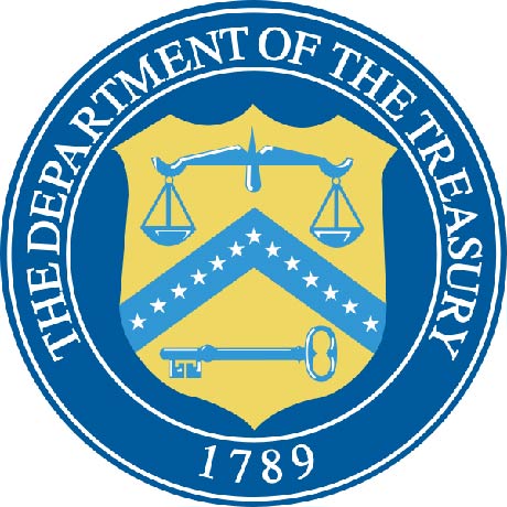 U30178 - Department of the Treasury Seal Carved 3D Plaque