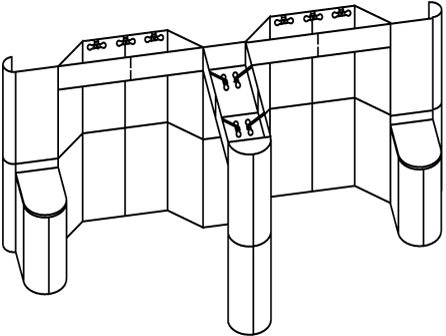 20' Portable Panel Display with 2 Headers