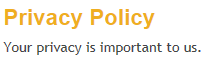 Privacy Policy Donate page