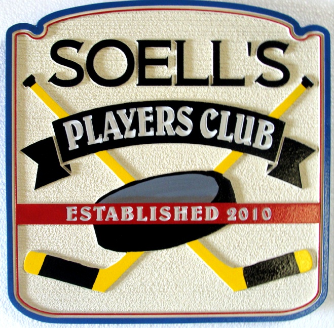 Y27330 - Carved Hockey Sports Bar Sign