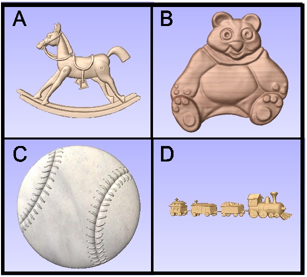 S28904 - Carved Toy and Sports Store Symbols