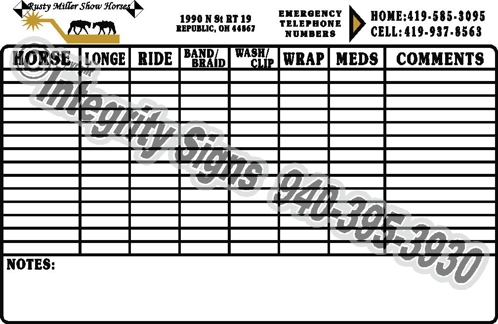 14 Horse with 8 Headings