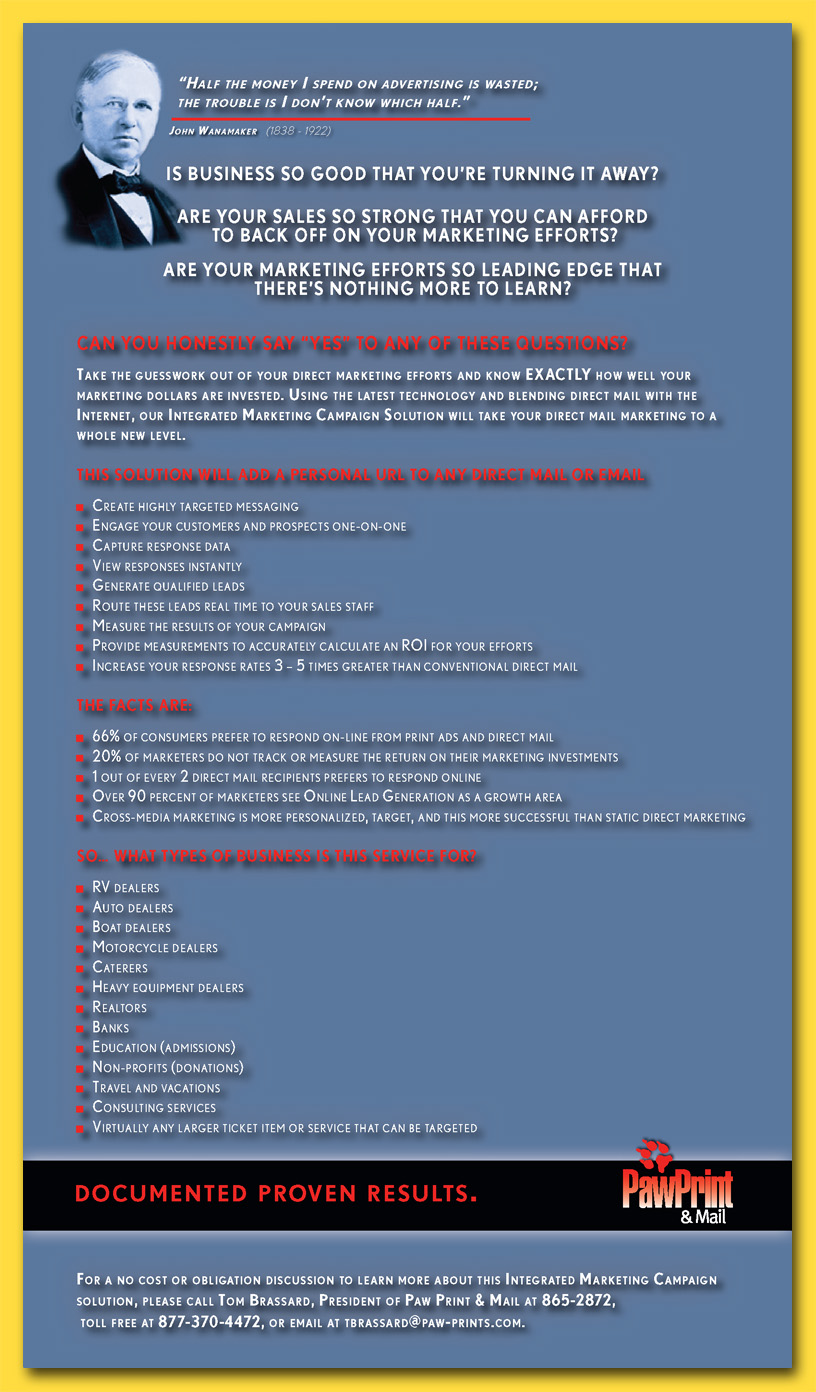 Variable Data Ad Webpage