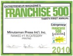 2010 Entrepreneur Magazine's Franchise Award