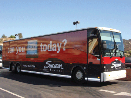 Sycuan Casino Bus Wrap Red