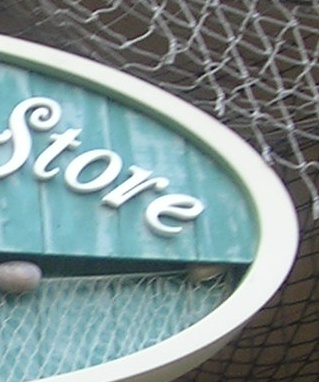 M8290-Wood and HDU Sign with Cut-out Letters and Net 