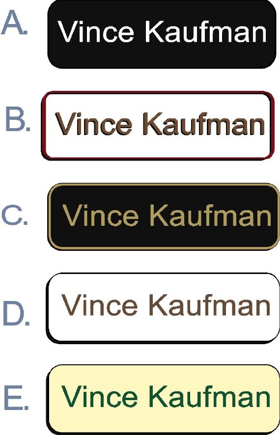 M4803 - HDU Nameplates $30 Door or Cubicle / $45 Desk (10 in x 3 in) , Quantity Discount