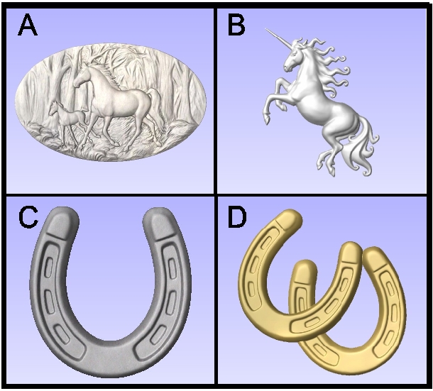 P25907 - Carved Horse Symbols