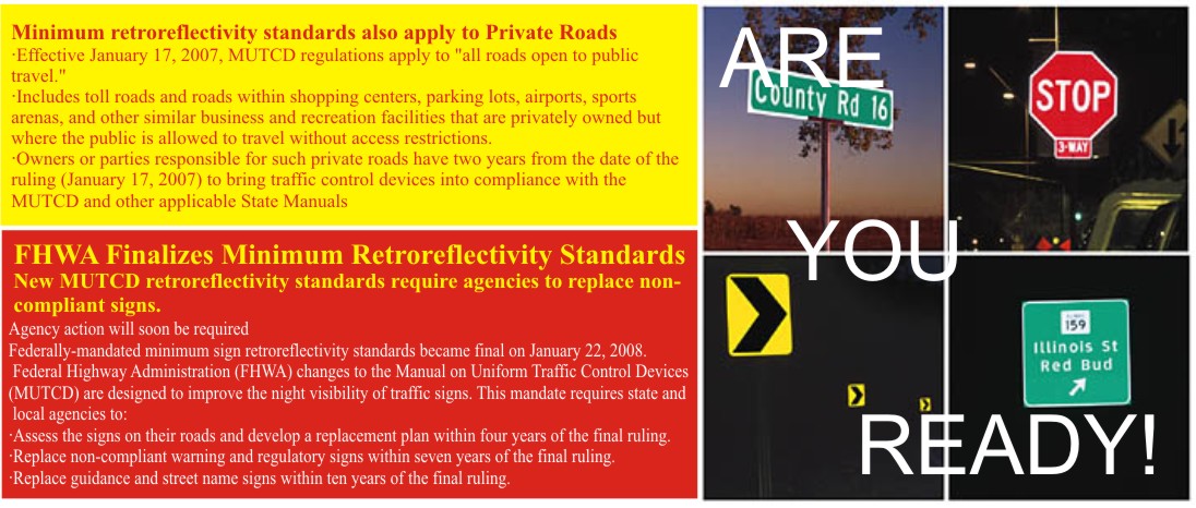 TRAFFIC, ROAD, PARKING LOT AND RESTRICTION SIGNS