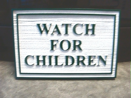 H17214 - Watch for Children Sandblasted HDU Sign