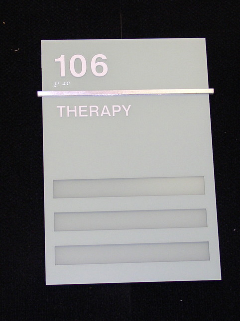 Window Signs with Changeable Insert Strips
