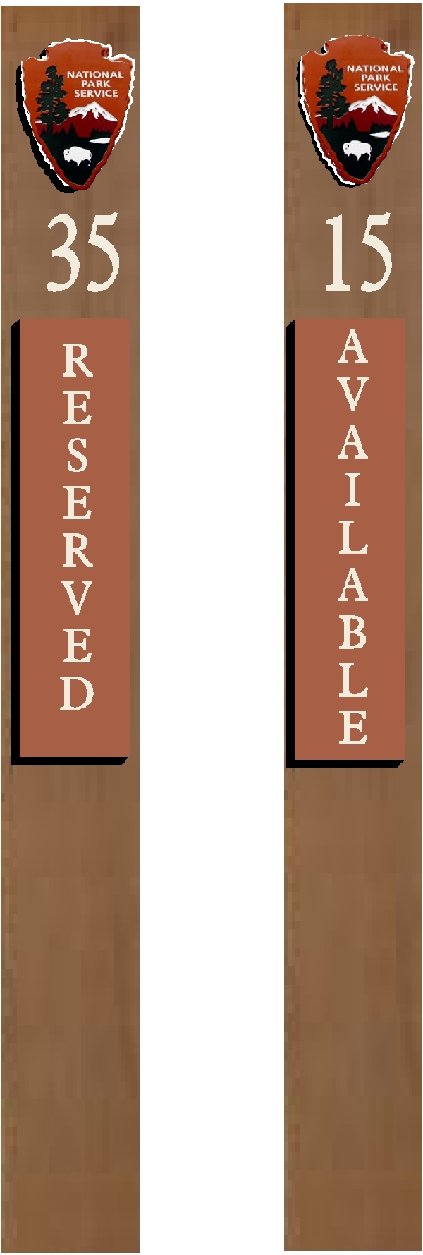 G16160 - Campground Campsite Signs with Removeable Magnetic Plates