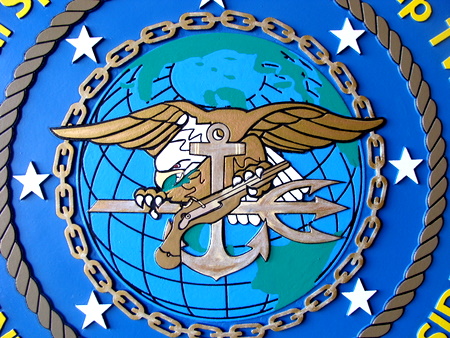 V31366 - Carved Eagle, Anchor and Pistol for Special Warfare Group Wall Plaque
