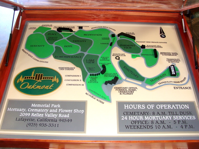 GC16977 - Cemetery 3D carved Map Sign &amp; Display