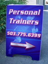 Personal Trainers A-board