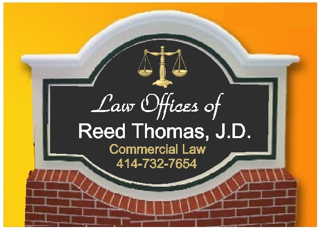 A10154 - Lawyer Monument Sign with Brick Base