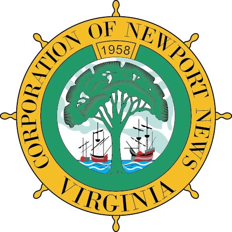 X33107 - Carved Wood Wall Plaque of the Seal of the City of Newport News