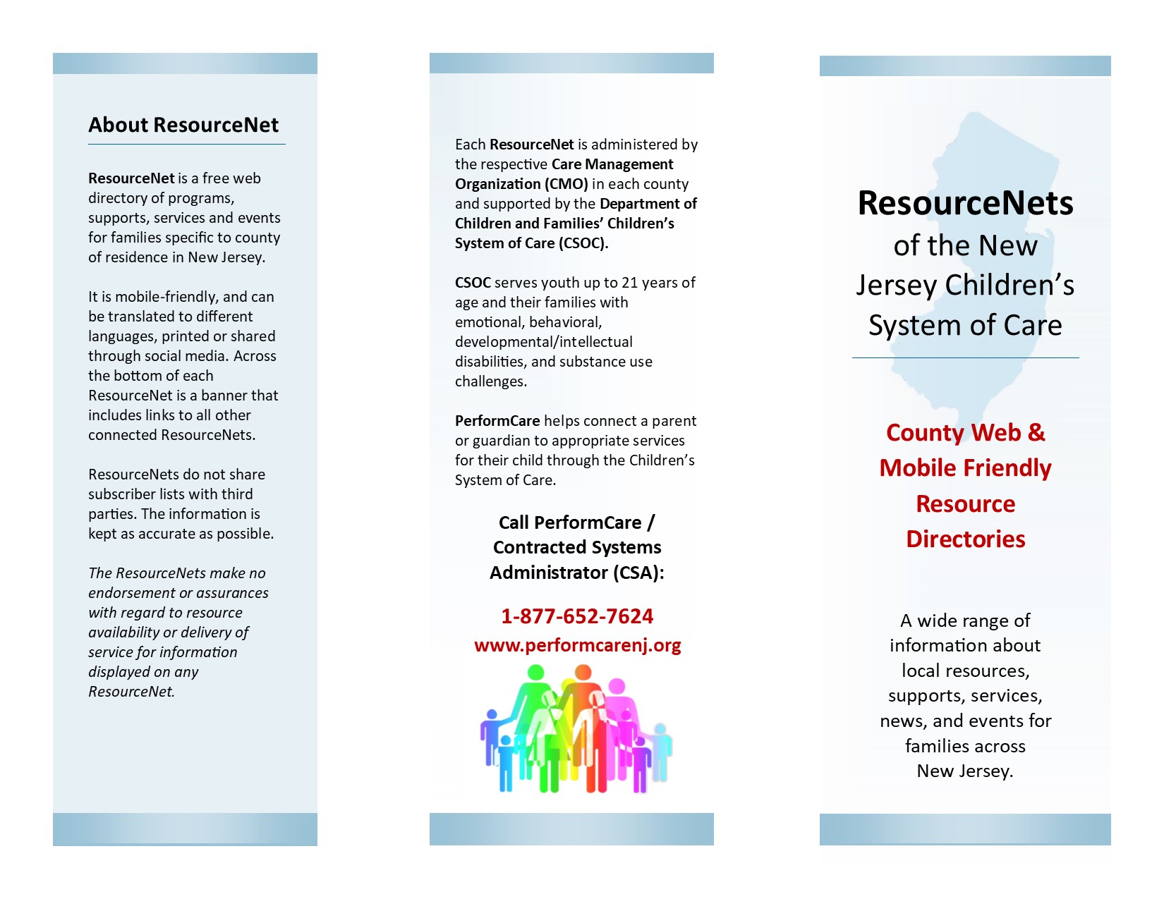 The Arc of New Jersey Family Institute Resources Fact Sheets