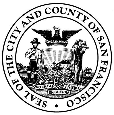 X33161 - Carved Wood Wall Plaque of the Seal of the City of San Francisco (Version 2)