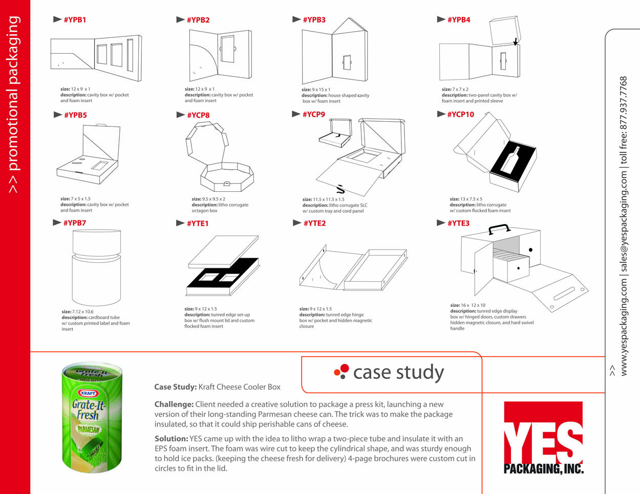 Promotional Packaging Catalog Page