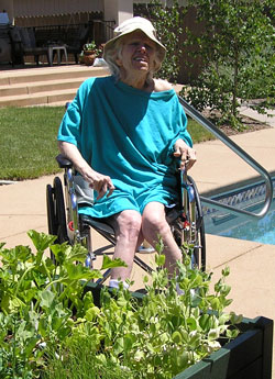 Jackie Myers in Garden in 2010