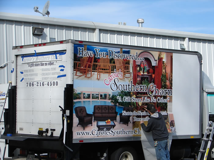 Vehicle Wrap in Progress