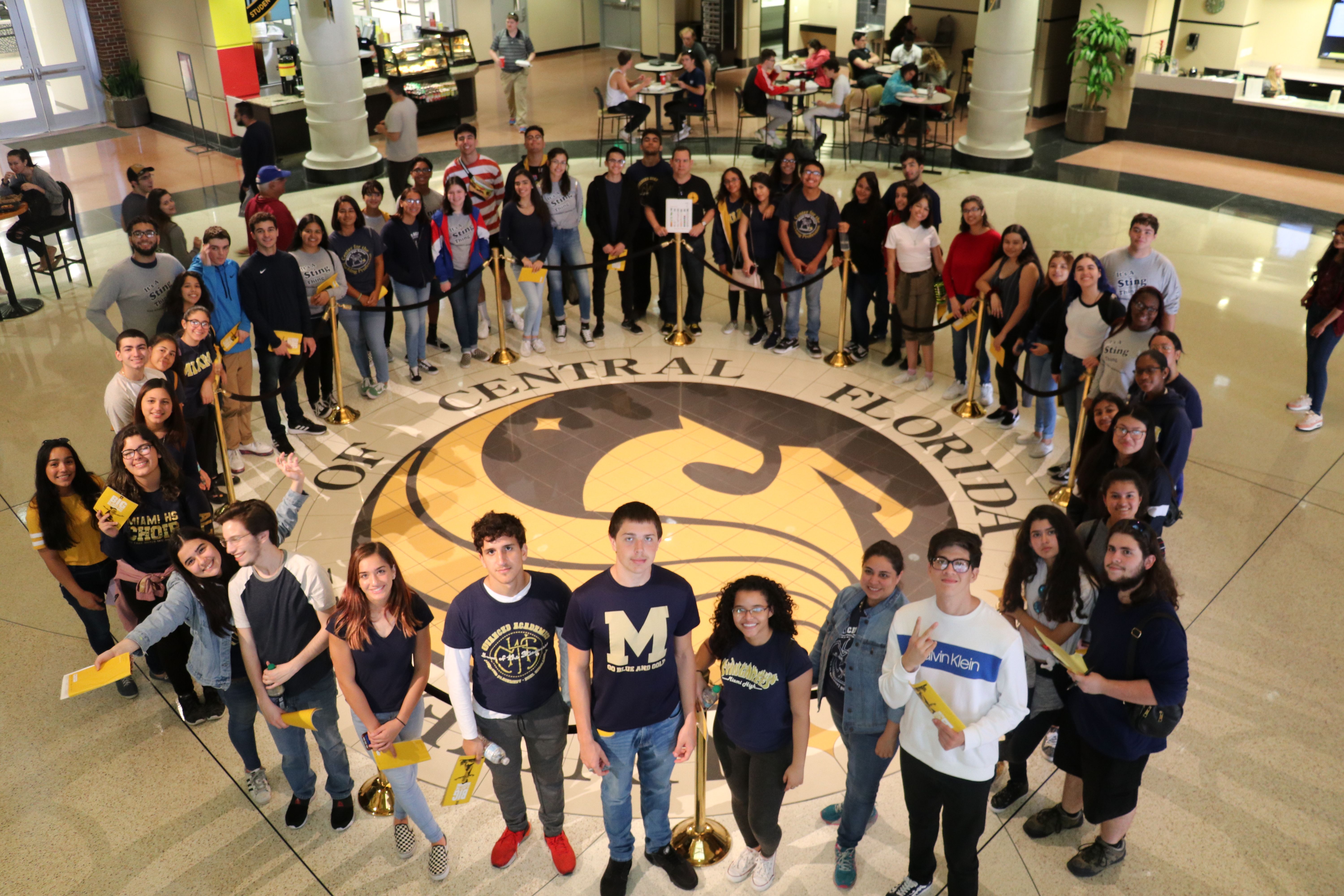 Miami Senior High School students tour the University of Central Florida.