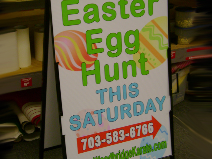 Woodbridge Karate Easter Yard Sign