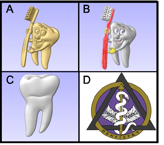 B11390 - Examples of Carved Art for Dentist Signs
