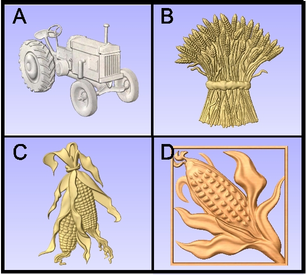 O24910 - Carved Grain Symbols