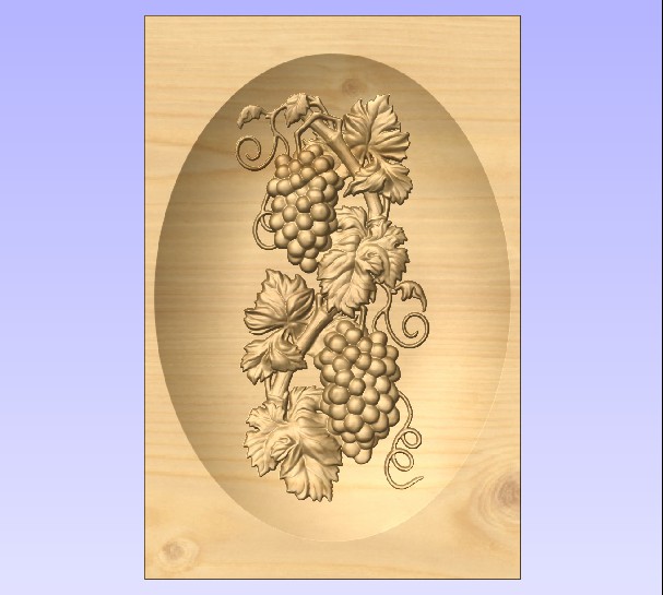 M3968 - Carved Maple Grape Cluster