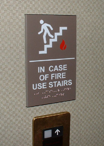 ADA - In Case of Fire Use Stairs