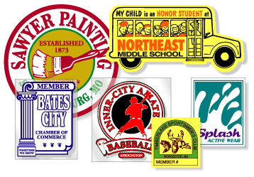 Decals: Vinyl, Static Cling, Full Color, Bumper Stickers