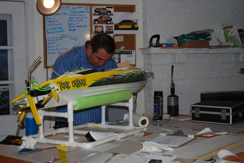 INSTALL OF WRAP ON RC BOAT