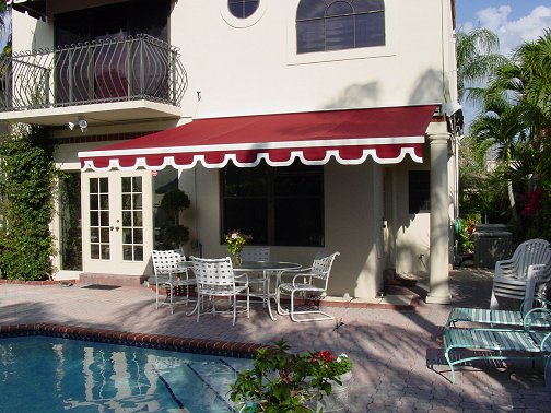 Burgandy Awning