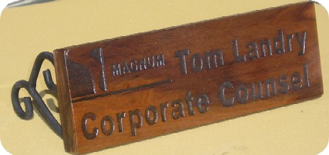 M4019 Desk Nameplate with Wrought Iron Stand