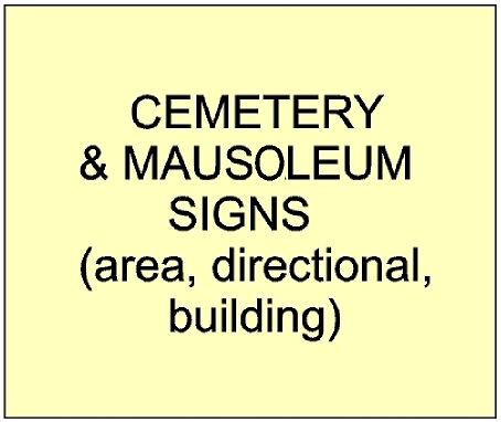 GC16925 - Cemetery and Mausoleum signs