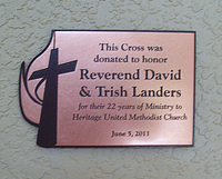 Brushed Metal Engraved Plaque